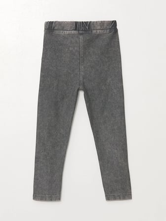 Lcw Kids Siyah Beli Lastikli Basic Kız Bebek Tayt Pantolon