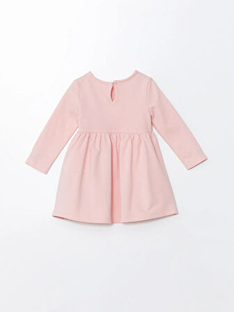 Bisiklet Yaka Uzun Kollu Baskılı Kız Bebek Elbise_W4HF73Z1-L8F86841456013883-4 Yaş
