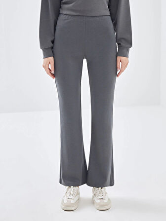 LCW Modest Gri Beli Lastikli İspanyol Paça Kadın Eşofman Altı