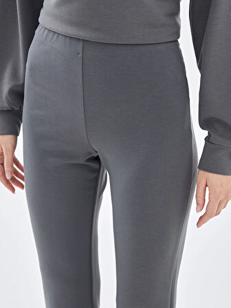 LCW Modest Gri Beli Lastikli İspanyol Paça Kadın Eşofman Altı