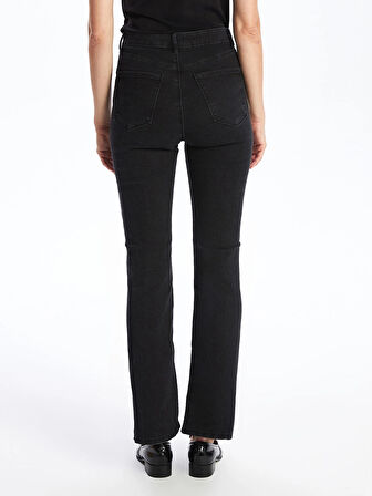 LCW Jeans SİYAH Mars Flare Kadın Jean Pantolon