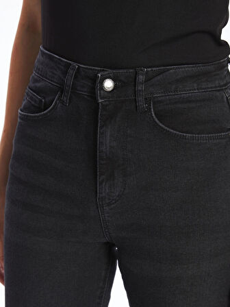 LCW Jeans SİYAH Mars Flare Kadın Jean Pantolon