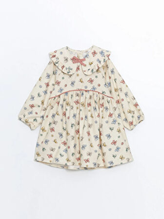 Uzun Kollu Baskılı Kız Bebek Kazak_W4H891Z1-LRA868414581780218-24 Ay