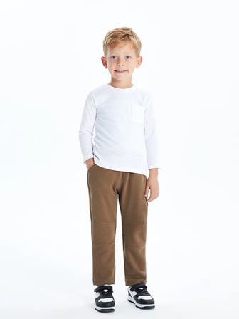 LCW Kids Kahverengi Beli Lastikli Erkek Çocuk Jogger Eşofman Alt