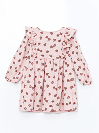 Bisiklet Yaka Çiçekli Kız Bebek Elbise_W4HH44Z1-LTQ86841459555735-6 Yaş
