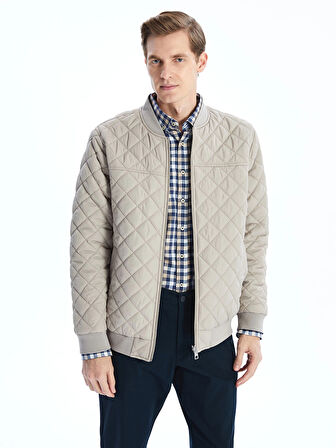 LCWAIKIKI Classic GRİ Standart Kalıp Kolej Yaka Çift Taraflı Erkek Mont