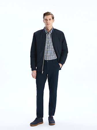 LCWAIKIKI Classic GRİ Standart Kalıp Kolej Yaka Çift Taraflı Erkek Mont