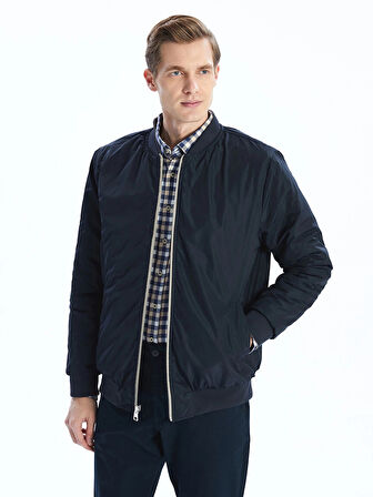 LCWAIKIKI Classic GRİ Standart Kalıp Kolej Yaka Çift Taraflı Erkek Mont