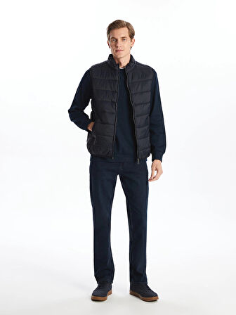 LCWAIKIKI Classic Lacivert Standart Kalıp Dik Yaka Erkek Şişme Yelek