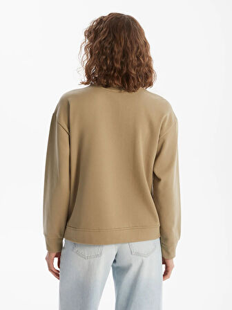 Bisiklet Yaka Los Angeles Baskılı Oversize Kadın Sweatshirt_W4LC09Z8-H7L_8684146105274_M