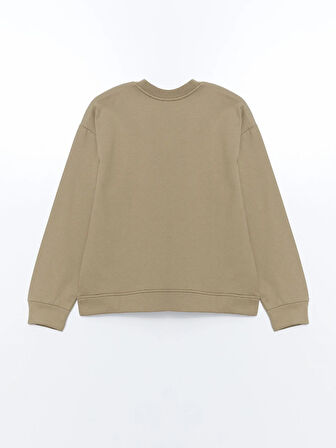 Bisiklet Yaka Los Angeles Baskılı Oversize Kadın Sweatshirt_W4LC09Z8-H7L_8684146105274_M