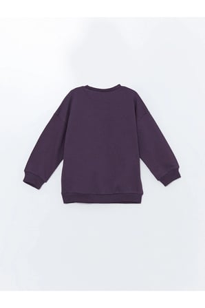 Lcw Kids Mor Bisiklet Yaka Uzun Kollu Baskılı Erkek Çocuk Sweatshirt