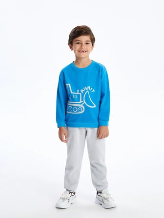 Lcw Bisiklet Yaka Uzun Kollu Baskılı Erkek Bebek Sweatshirt