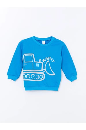 Lcw Bisiklet Yaka Uzun Kollu Baskılı Erkek Bebek Sweatshirt