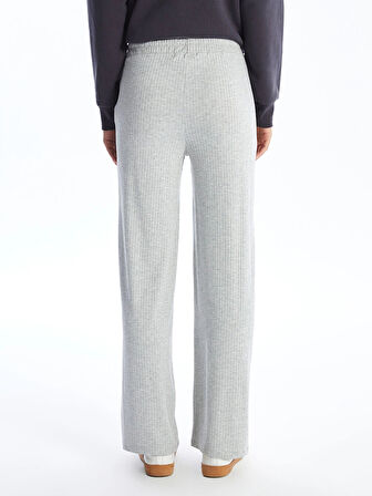 LCW Vision Gri Beli Lastikli Düz Kaşkorse Kadın Pantolon