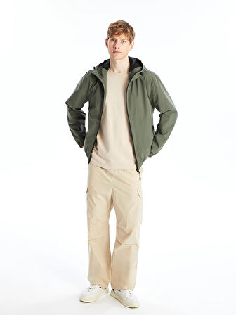 LCW Casual HAKİ Standart Kalıp Kapüşonlu Erkek Mont