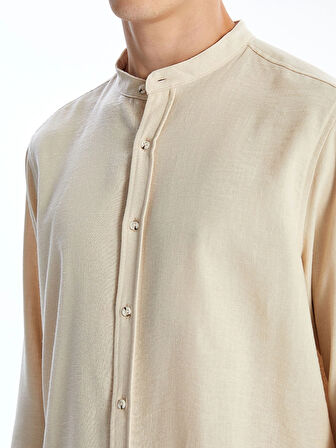 LCW Vision Bej Regular Fit Uzun Kollu Erkek Gömlek