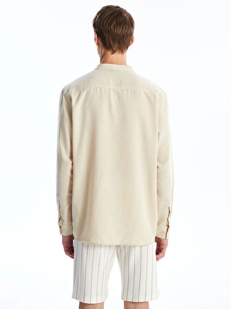 LCW Vision Bej Regular Fit Uzun Kollu Erkek Gömlek