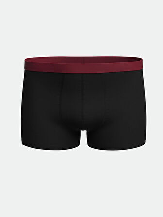 LC WAIKIKI Bordo Standart Kalıp Pamuklu Esnek Erkek Boxer 3'lü