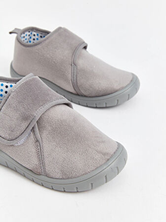 LCW STEPS Gri Cırt Cırtlı Erkek Çocuk Panduf