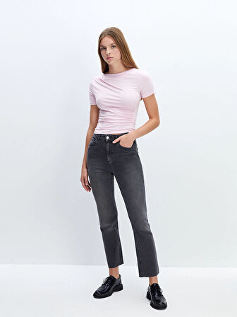 LCW Jeans GRİ Mars Flare Kadın Jean Pantolon