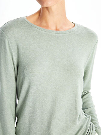 LCWAIKIKI Classic Yeşil Bisiklet Yaka Kadın Tişört