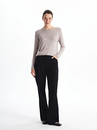 LCWAIKIKI Classic Pembe Bisiklet Yaka Kadın Tişört