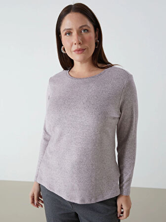 LCWAIKIKI Classic Pembe Bisiklet Yaka Kadın Tişört