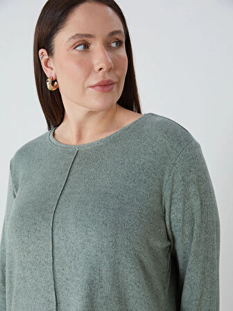 LCWAIKIKI Classic YEŞİL Bisiklet Yaka Kadın Tişört