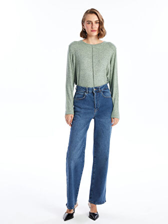 LCWAIKIKI Classic YEŞİL Bisiklet Yaka Kadın Tişört