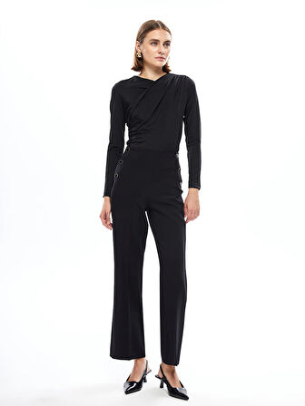 LCWAIKIKI Classic Siyah Standart Fit Kadın Pantolon