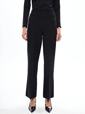 LCWAIKIKI Classic Siyah Standart Fit Kadın Pantolon