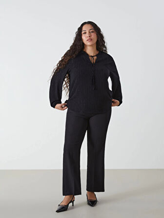 LCWAIKIKI Classic Siyah Standart Fit Kadın Pantolon