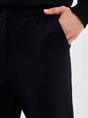 LCW Vision Siyah Beli Lastikli Kadın Kalın Jogger Eşofman Altı