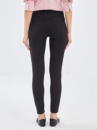 LCW Jeans Siyah Jüpiter Süper Skinny Fit Kadın Jean Pantolon