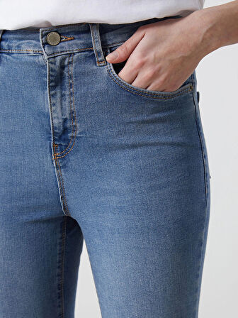 LCW Jeans Indigo Jüpiter Süper Skinny Fit Kadın Jean Pantolon