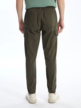 XSIDE Haki Standart Kalıp Gabardin Erkek Kargo Pantolon
