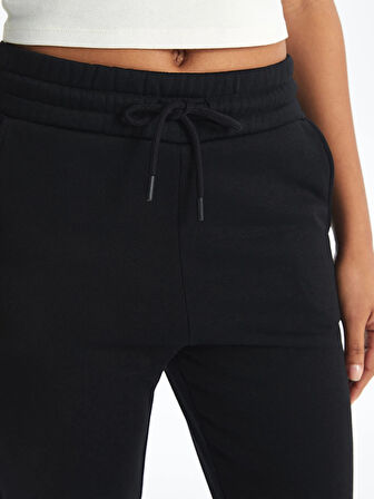 XSIDE Siyah Beli Lastikli Jogger Kadın Kalın Eşofman Altı