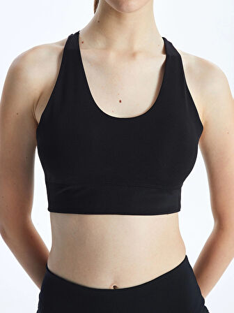 XSIDE ACTIVE SİYAH Kadın U Yaka Düz Spor Büstiyer