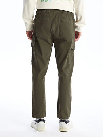 XSIDE HAKİ Standart Kalıp Gabardin Erkek Kargo Pantolon