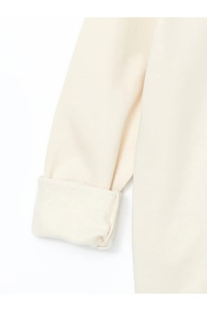 LCW Kids Bej Bisiklet Yaka Erkek Çocuk Sweatshirt
