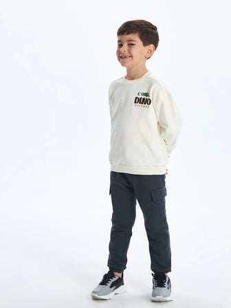 LCW Kids Antrasit Beli Lastikli Kalın Erkek Çocuk Jogger Eşofman Altı