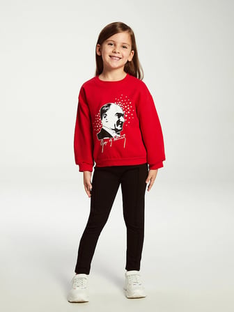 Lcw Kids Antrasit Beli Lastikli Kız Çocuk Basic Tayt