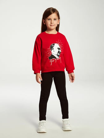 LCW Kids Antrasit Beli Lastikli Kız Çocuk Basic Tayt