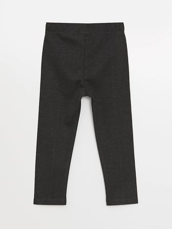 LCW Kids Antrasit Beli Lastikli Kız Çocuk Basic Tayt
