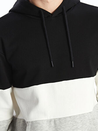 XSIDE Siyah Uzun Kollu Erkek Kalın Hoodie