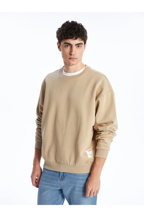Lcw Bisiklet Yaka Uzun Kollu Baskılı Erkek Sweatshirt
