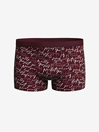 LC WAIKIKI Bordo Standart Kalıp Pamuklu Esnek Erkek Boxer 3'lü