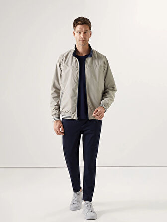 LCWAIKIKI Classic İNDİGO Standart Kalıp Dik Yaka Erkek Orta Kalın Mont