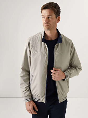 LCWAIKIKI Classic İNDİGO Standart Kalıp Dik Yaka Erkek Orta Kalın Mont